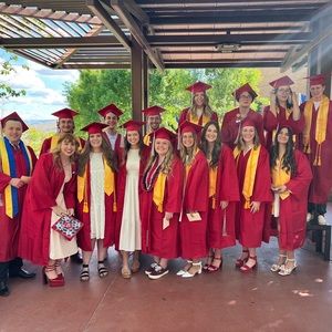 Red Graduation Cap + Gown!